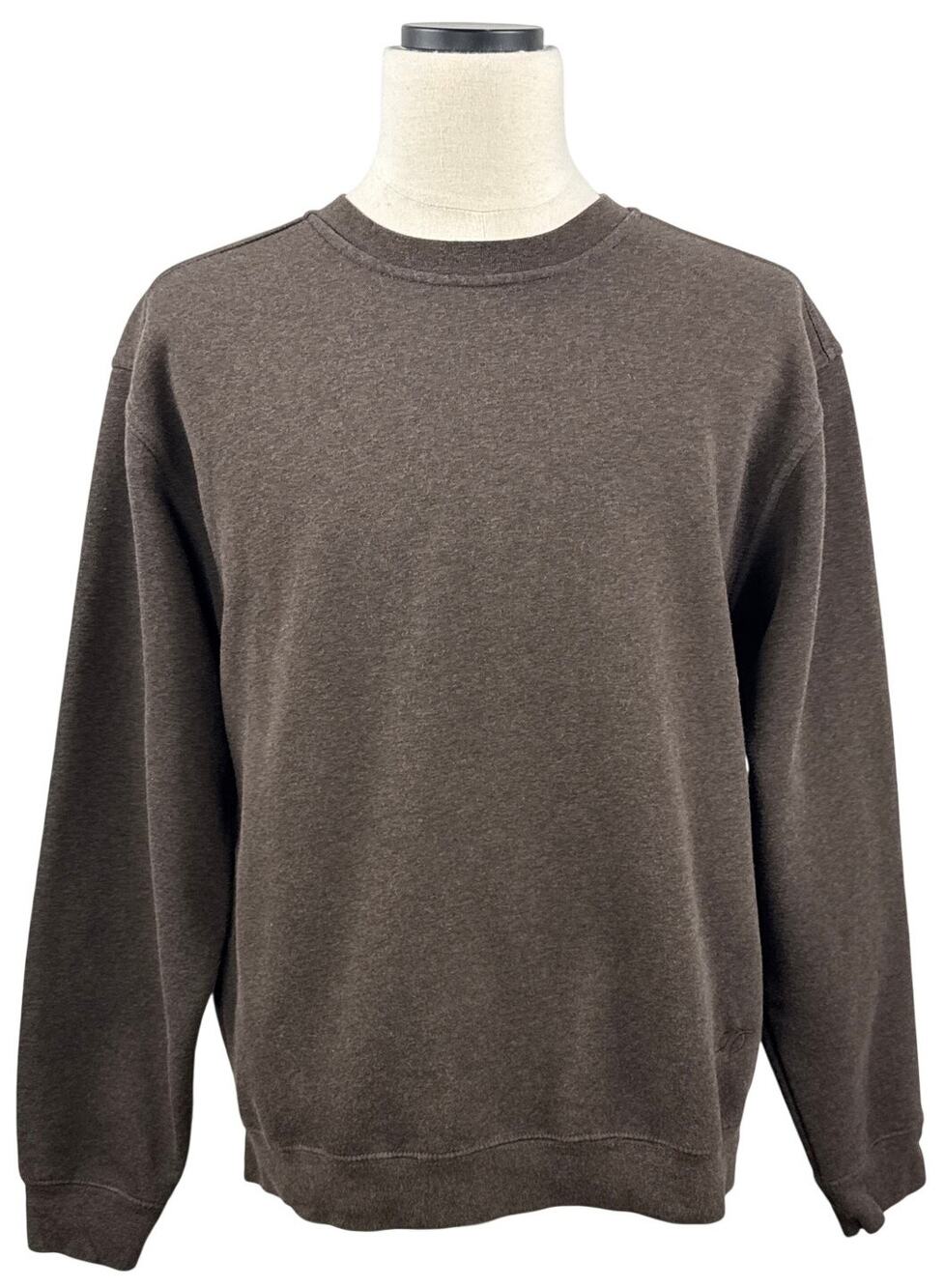 NordicTrack Men’s Large Brown Crewneck Sweatshirt Soft Fleece Interior